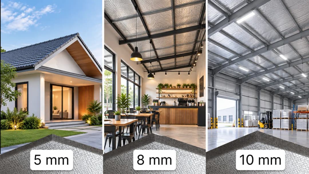 Ketebalan Roof Insulation dan penggunaanya