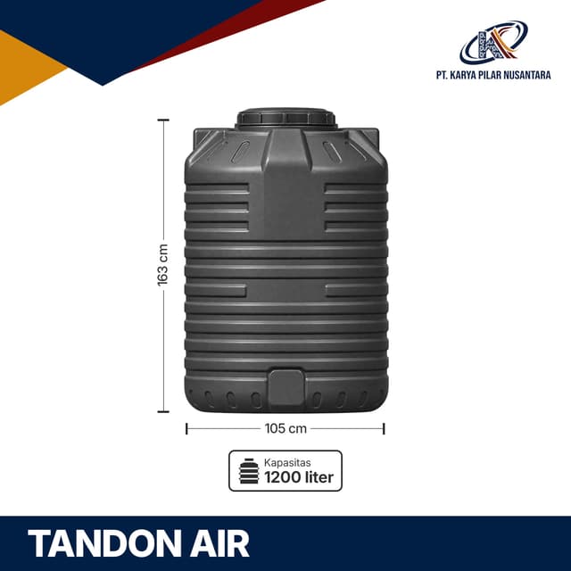 Tandon Air HDPE 1200 Liter Hitam