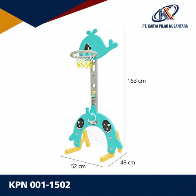 Ring Basket Anak HDPE Multifungsi Karakter Paus & Kucing