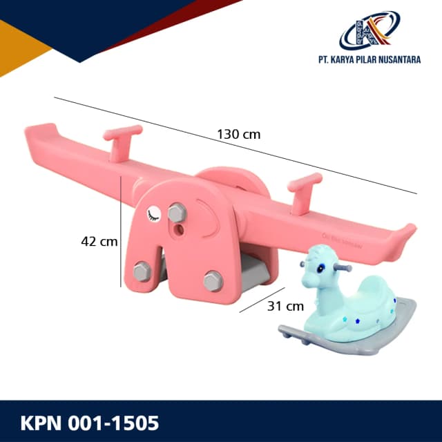 Jungkat Jungkit Anak 2 in 1 dengan Kuda-Kudaan
