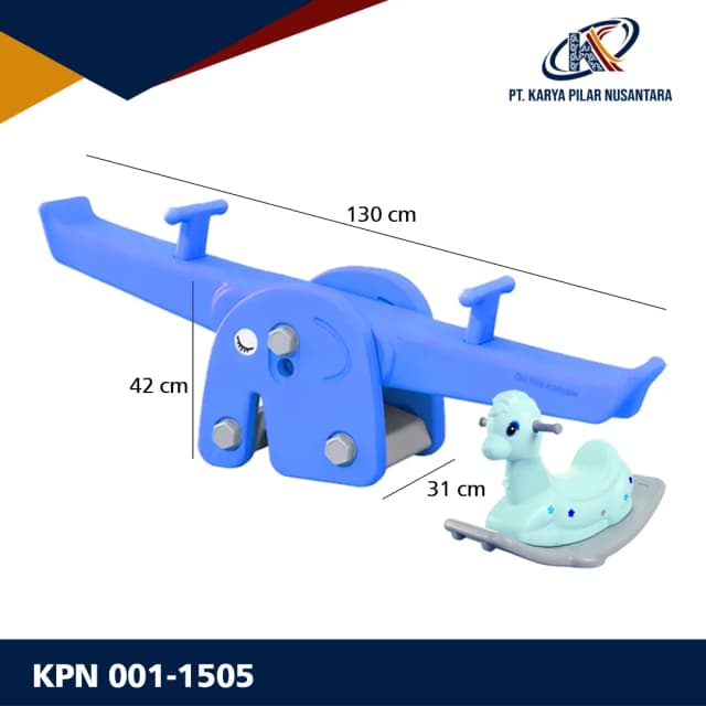 Jungkat Jungkit Anak 2 in 1 dengan Kuda-Kudaan