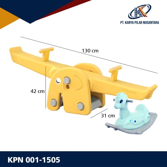 Jungkat Jungkit Anak 2 in 1 dengan Kuda-Kudaan