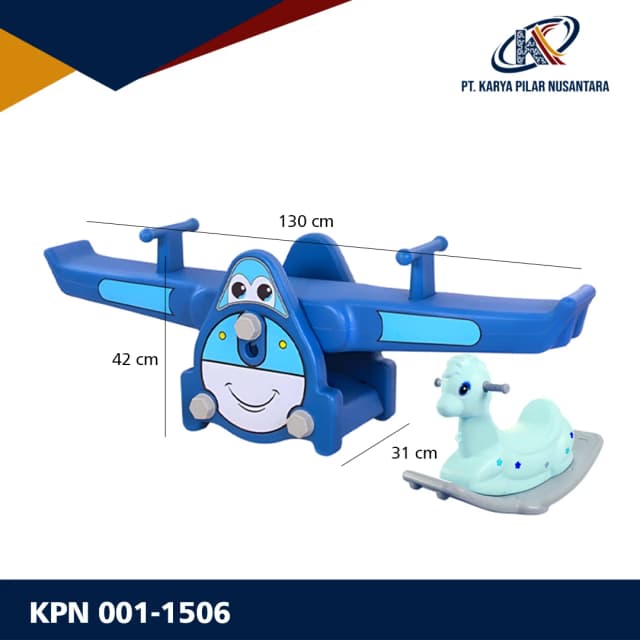 Jungkat Jungkit Anak 2 in 1 dengan Kuda-Kudaan
