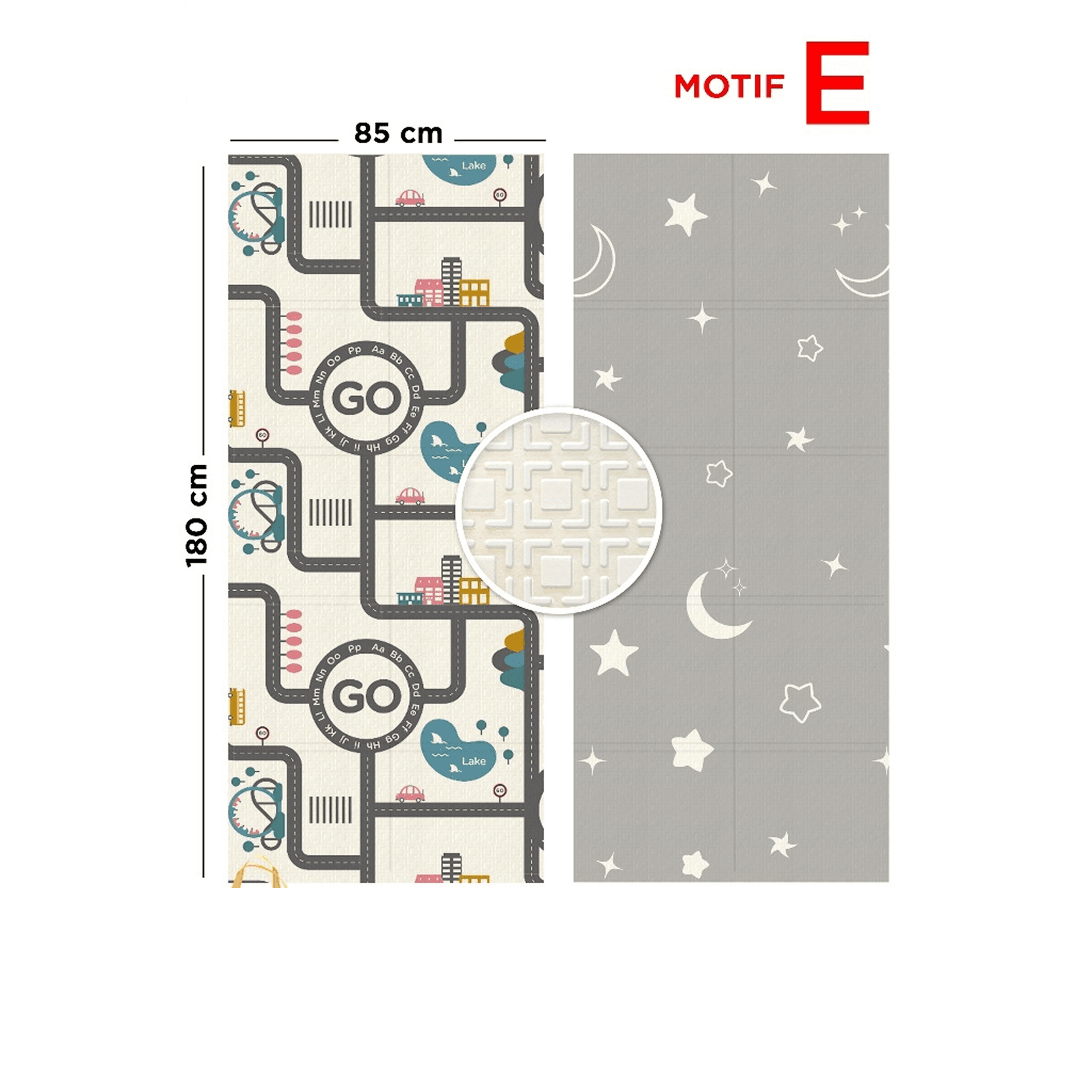 Playmat Bayi XPE Lipat 2 Sisi - 3 Ukuran & Beragam Motif - gambar 7