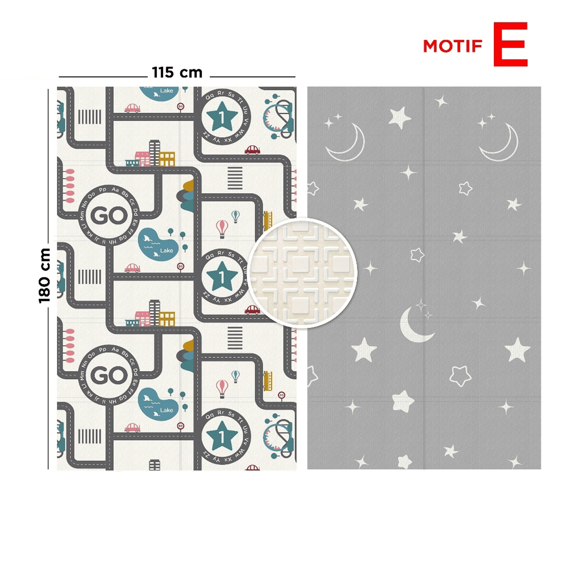 Playmat Bayi XPE Lipat 2 Sisi - 3 Ukuran & Beragam Motif - gambar 14