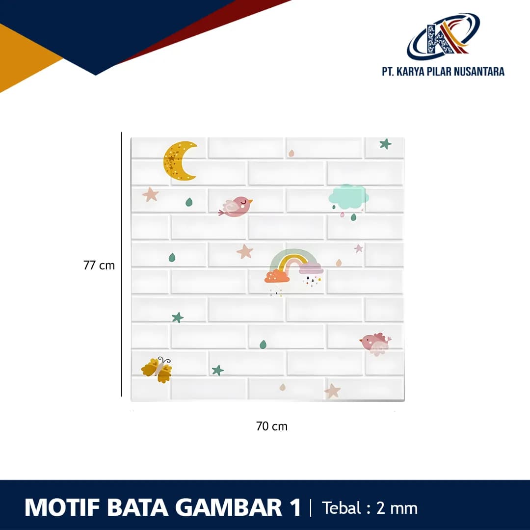 Wallpaper XPE Foam 3D – Stiker Dinding Motif dan Linen - gambar 20