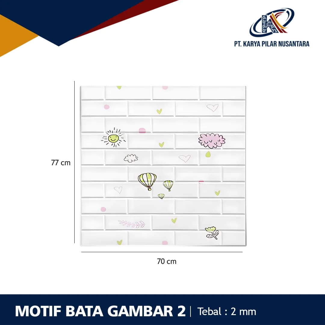 Wallpaper XPE Foam 3D – Stiker Dinding Motif dan Linen - gambar 21