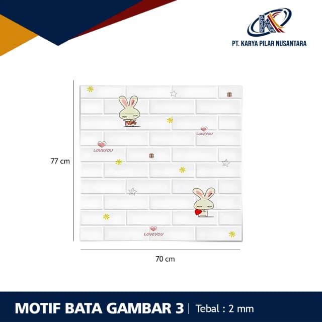 Wallpaper XPE Foam 3D – Stiker Dinding Motif dan Linen