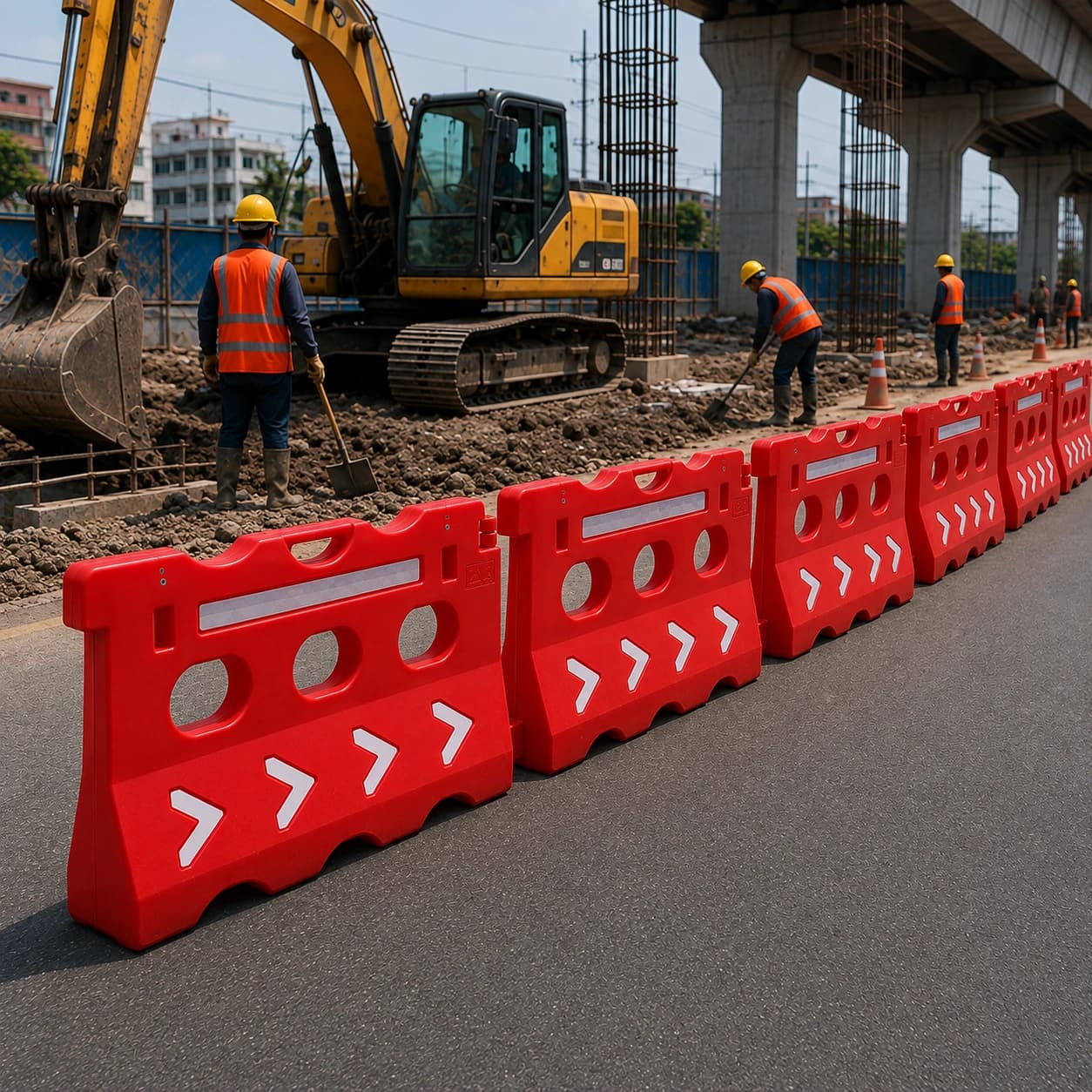 Road barrier di proyek