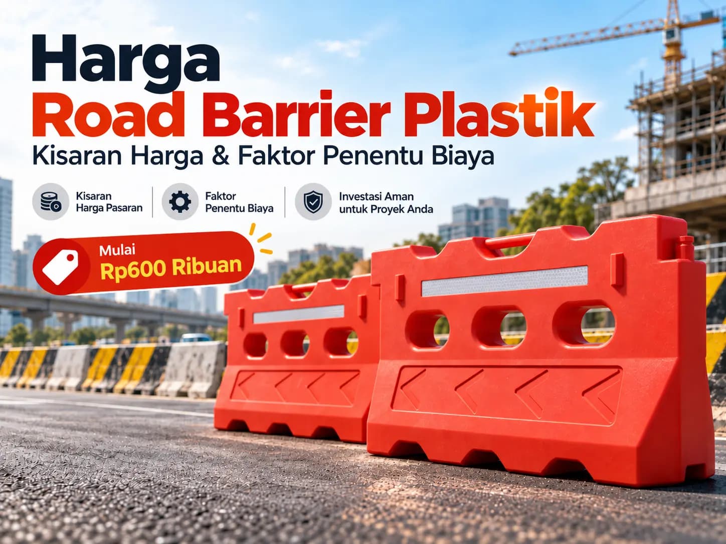 Harga Road Barrier Plastik: Kisaran Harga dan Faktor yang Menentukan Biaya