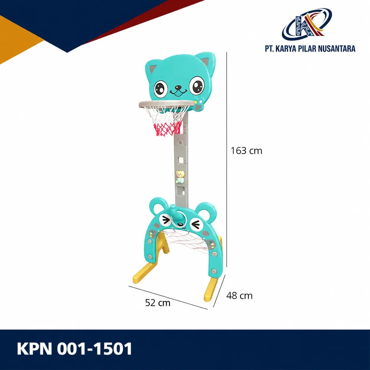 Ring Basket Anak HDPE Multifungsi Karakter Paus & Kucing - gambar 3