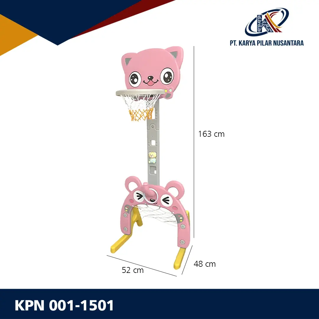 Ring Basket Anak HDPE Multifungsi Karakter Paus & Kucing - gambar 4