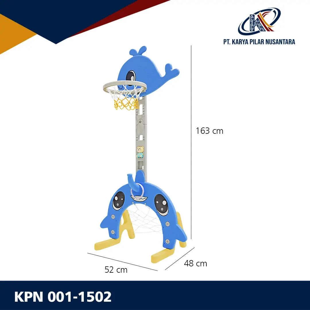 Ring Basket Anak HDPE Multifungsi Karakter Paus & Kucing - gambar 5
